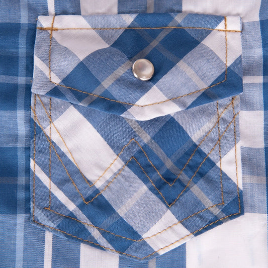 Wrangler® Plaid Snap Pocket Shirt – Blue Multi