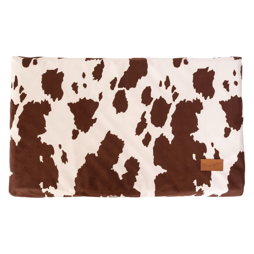 Wrangler® Reversible Cow Print Crate Mat – Dual‑Sided Comfort & Western Flair