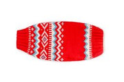 Red Nordic Fair Isle Dog Sweater