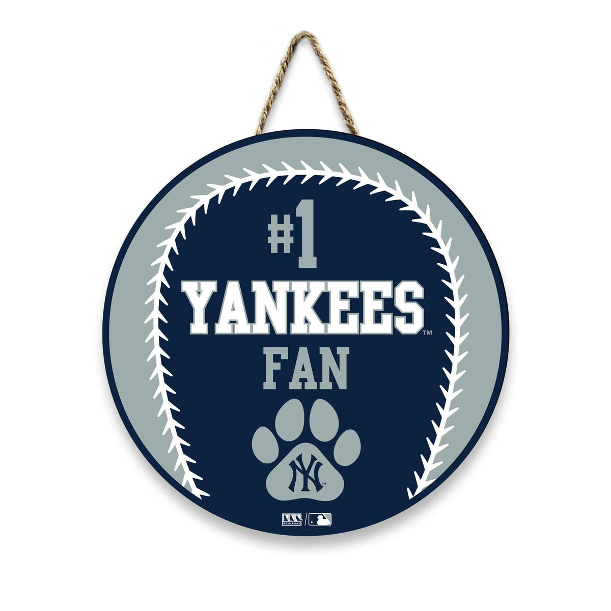 New York Yankees Baseball Shape Sign