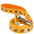 Load image into Gallery viewer, EcoBark Yellow Dog Leash- Padded Comfort Grip Padded Leash Dog Pattern - 4ft, 5ft, and 6ft Leash for Small and Medium Dogs
