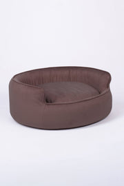 The Yin & Yang Luxury Pet Bed in Blue Dark Brown