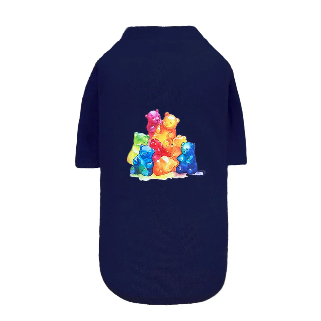 Yummy Gummy Dog Tee Faux Fur Cotton Dog T - Shirt - Designer Dog Clothes from Southlake Paws