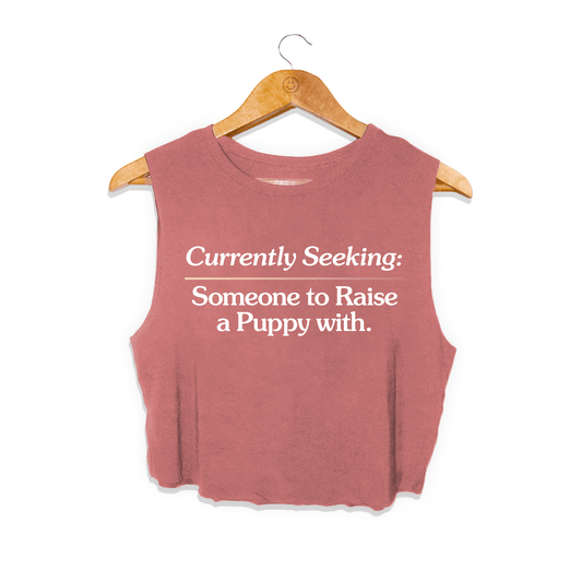 Currently Seeking Crop Top | Gift for Dog Lovers