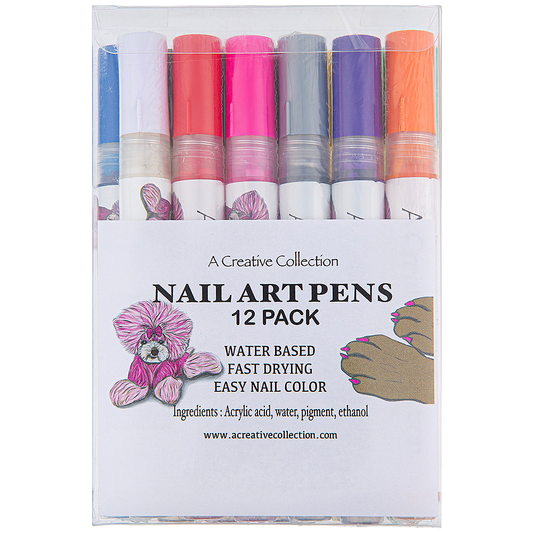 Nail Art Pen (Pack of 12) by A Creative Collection