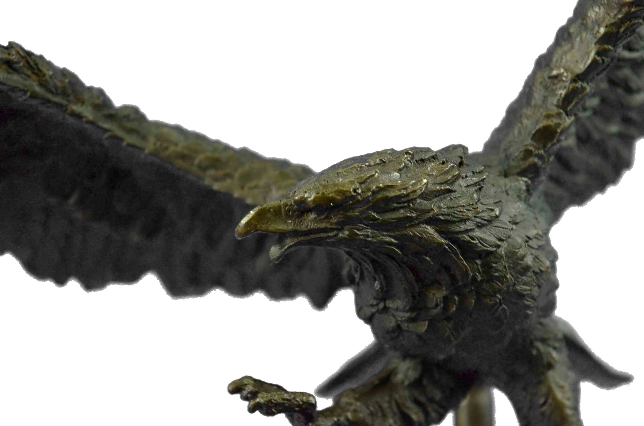 Flying High American Eagle Bronze Sculpture by Milo Bird Art Deco Statue Decor