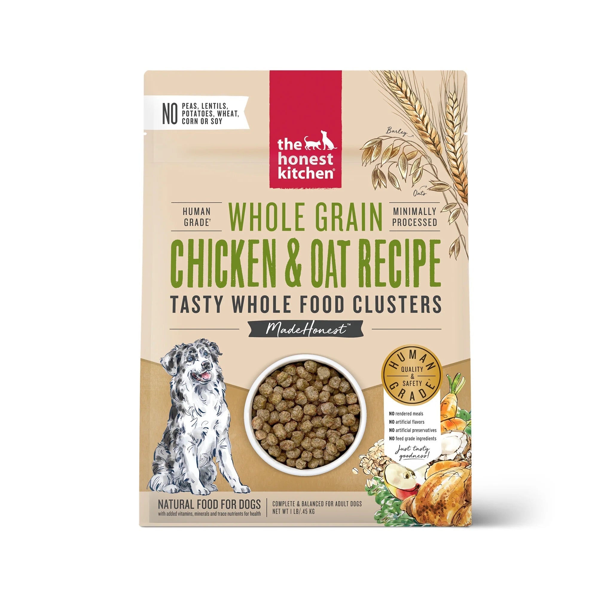 Honest Kitchen Clusters Whole Grain Chicken & Oat Dog Food 