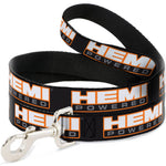 Dog Leash - HEMI POWERED Logo Repeat Black/Orange/White/Gray