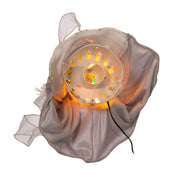 Kurt Adler 16-Inch Fiber Optic White, Silver, and Gray Angel Tree Topper