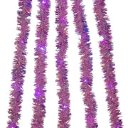 Kurt Adler 6.5-Foot Purple Iridescent Tinsel Cascade Light Set