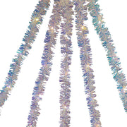 Kurt Adler 6.5-Foot Warm White Iridescent Tinsel Cascade Light Set