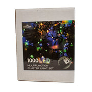 Kurt Adler CUL 1000-Light 33-Foot Cluster Garland with Multi-Color 3MM LED Bulbs