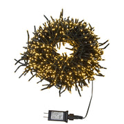 Kurt Adler CUL 1000-Light 33-Foot Cluster Garland with Warm White 3MM LED Bulbs
