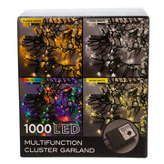 Kurt Adler CUL 1000-Light 33-Foot Cluster Garland with Warm White 3MM LED Bulbs