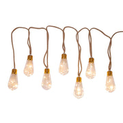 Kurt Adler 35-Light 7 Piece Super Bright LED Vintage Bulb Burlap Lights