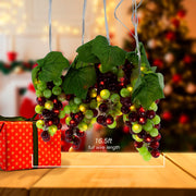 Kurt Adler 100-Light Green and Burgundy LED Grape Light Set with 5 Grape Bunches