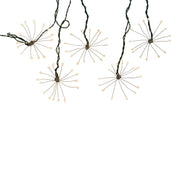Kurt Adler 75-Light Cluster Burst Classic White Superbright LED Light Set with Green Wire