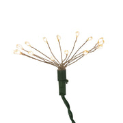 Kurt Adler 75-Light Cluster Burst Classic White Superbright LED Light Set with Green Wire