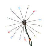Kurt Adler 75-Light Cluster Burst Multi-Color Superbright LED Light Set with Green Wire