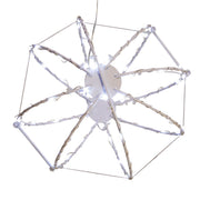 Kurt Adler 12-Inch Cool White Superbright LED Clear Wire Foldable Metal Sphere