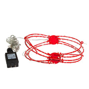 Kurt Adler 8-Inch Red LED Foldable Metal Sphere