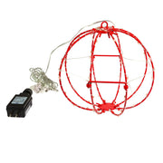 Kurt Adler 8-Inch Red LED Foldable Metal Sphere