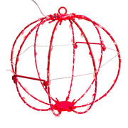 Kurt Adler 8-Inch Red LED Foldable Metal Sphere