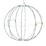 Kurt Adler 12-Inch Cool White Superbright LED Clear Wire Foldable Metal Sphere