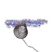 Kurt Adler 12.2-Inch Tinsel Star Tree Topper with Cool White LED Lights