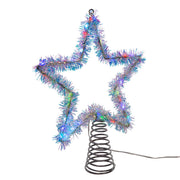 Kurt Adler 12.2-Inch Tinsel Star Tree Topper with RGB LED Lights