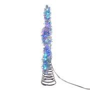Kurt Adler 12.2-Inch Tinsel Star Tree Topper with RGB LED Lights