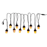 Kurt Adler 100-Light 10-Piece Lantern with Flicker Flame Light Set