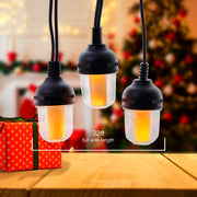 Kurt Adler 100-Light 10-Piece Lantern with Flicker Flame Light Set