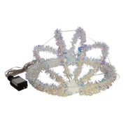 Kurt Adler 12-Inch Warm White LED Tinsel Foldable Sphere