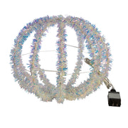 Kurt Adler 12-Inch Warm White LED Tinsel Foldable Sphere