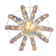 Kurt Adler 12-Inch Warm White LED Tinsel Foldable Sphere