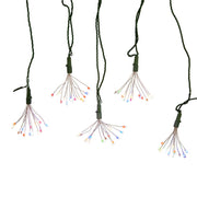 Kurt Adler 75-Light Cluster Lights and Multi-Color Twinkle LED Lights with Green Wire