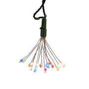 Kurt Adler 75-Light Cluster Lights and Multi-Color Twinkle LED Lights with Green Wire