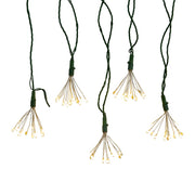 Kurt Adler 75-Light Cluster Lights and Warm White Twinkle LED Lights with Green Wire