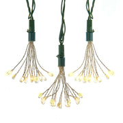 Kurt Adler 75-Light Cluster Lights and Warm White Twinkle LED Lights with Green Wire