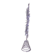 Kurt Adler 11.75. Inch 18-Light cool White Micro LED Silver Glittered Snowflake Treetopper