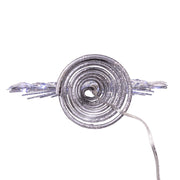 Kurt Adler 11.75. Inch 18-Light cool White Micro LED Silver Glittered Snowflake Treetopper