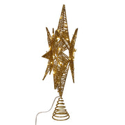 Kurt Adler 15-Inch Twinkling LED Gold Starburst Tree Topper