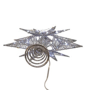 Kurt Adler 15-Inch 80-Light Cool White Micro LED Silver Starburst Tree Topper