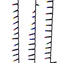 Kurt Adler 49.2-Foot 600-Light Dual Color 5MM LED Multifunction Rice Lights with Green Wire
