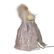 Kurt Adler 12-Inch CUL Fiber Optic LED Silver Angel Tree Topper