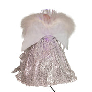 Kurt Adler 12-Inch CUL Fiber Optic LED Silver Angel Tree Topper