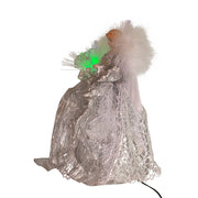 Kurt Adler 12-Inch CUL Fiber Optic LED Silver Angel Tree Topper
