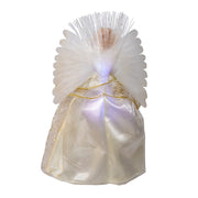 Kurt Adler 12-Inch UL 30-Light Fairy LED Fiber Optic Gold Angel Tree Topper