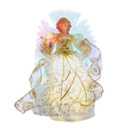 Kurt Adler 12-Inch UL 30-Light Fairy LED Fiber Optic Gold Angel Tree Topper